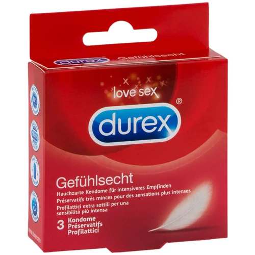 Durex Feel Thin - realistični kondomi (3 kom)