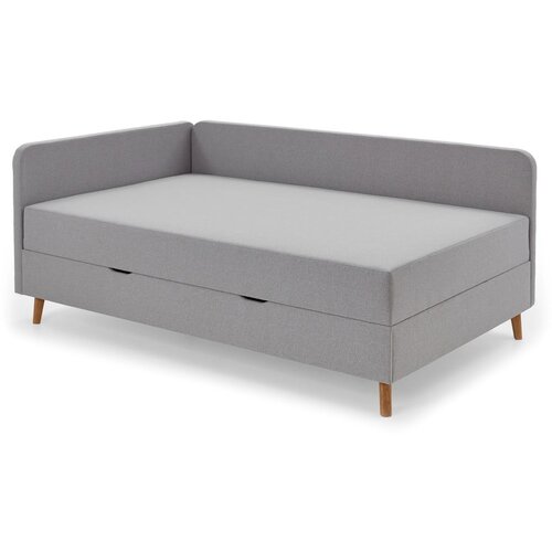 Meise Möbel Svetlo siva oblazinjena postelja s prostorom za shranjevanje 120x200 cm Cabana – Cene