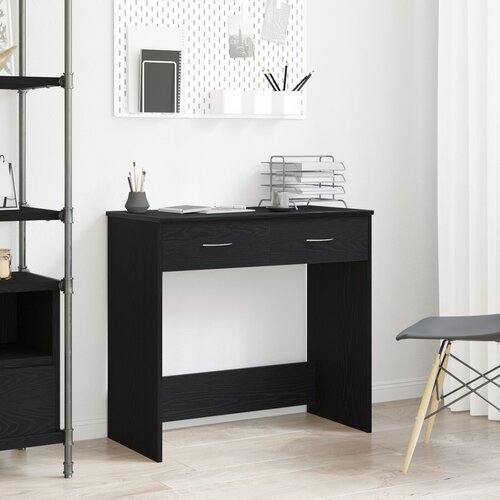 vidaXL Miza Črn hrast MDF 80 x 40 x 75 cm, srednje velika miza Cene
