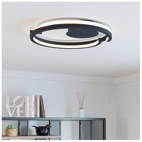 Eglo 901821-LED prigu&scaron;iva stropna svetiljka mezzomonte 2x LED/20 W/230 v &Oslash;48 cm crna + daljinski upravljač Cene