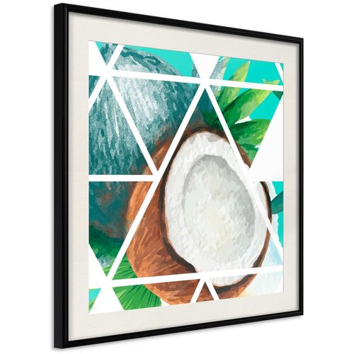  Poster - Tropical Mosaic with Coconut (Square) 20x20 Slike