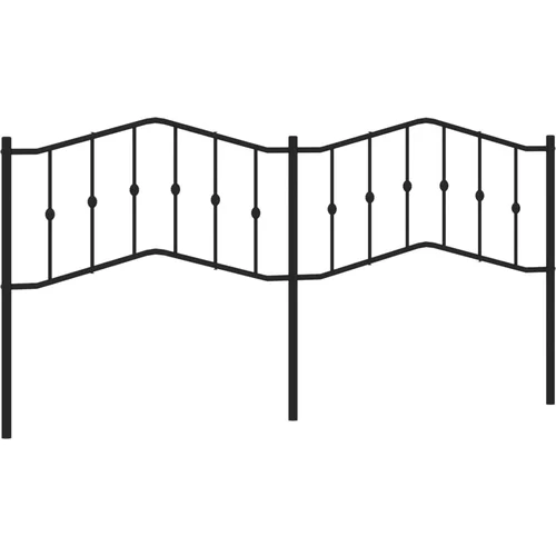 vidaXL Kovinsko posteljno vzglavje črno 193 cm, (21055124)