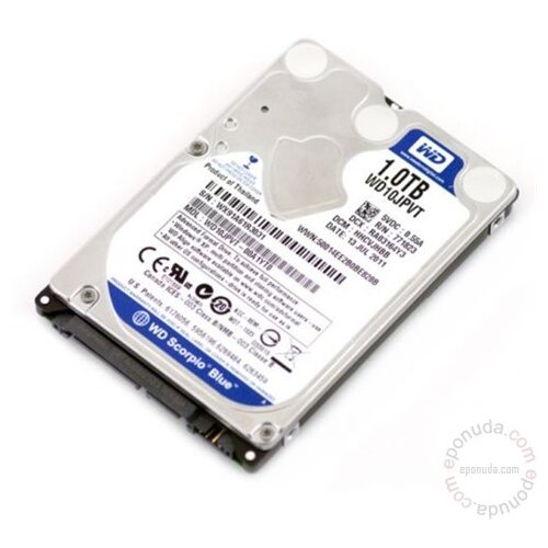 Western Digital WD10JPVT 1TB SATA II Scorpio Blue hard disk Slike