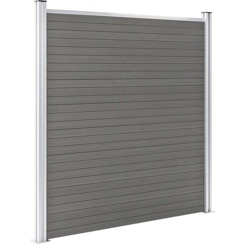  Vrtna ograda WPC 180 x 186 cm siva Slike