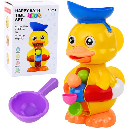  Interactive Bath Toy Duck with Grinder, Suction Cups, and Spoon Slike