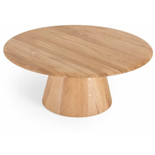Gazzda Okrogla mizica iz masivnega hrasta v naravni barvi ø 80 cm Mushroom –