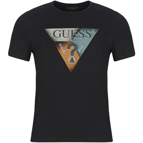 Guess TRIANGLE TEE Crna