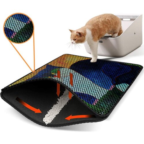 WALLXPERT Nrszn0113 multicolor cat litter mat Cene