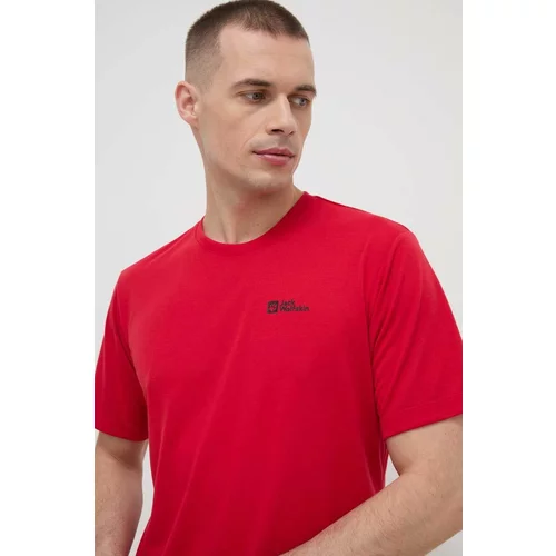 Jack Wolfskin Športna kratka majica Vonnan rdeča barva