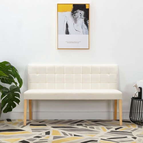 vidaXL klupa od tkanine 140 cm krem Cijene