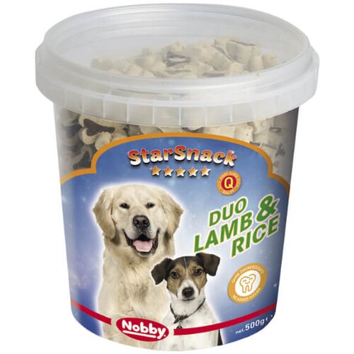 Nobby starsnack duo kosti, jagnjetina in riž – 500 g Cene