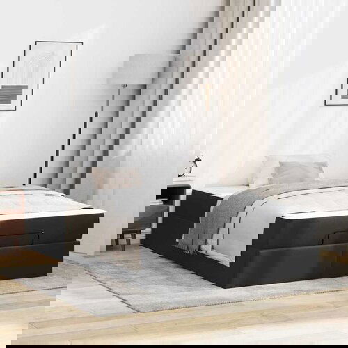 vidaXL Okvir kreveta s madracem Ostalo Crna 120 x 200 cm Cene