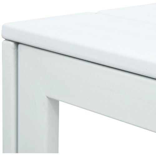  Stolić za kavu bijeli 78 x 78 x 74 cm HDPE s izgledom drva Slike