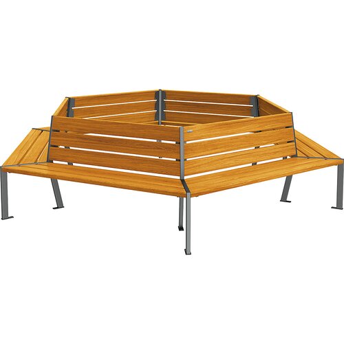 PROCITY Drevesna klop SILAOS®, višina 821 mm, dolžina 2930 mm, antracitno sive barve, imitacija hrasta, svetla Cene