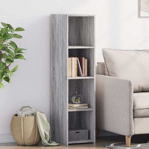 vidaXL Visoka omara siva sonoma 30x41x124 cm inženirski les Cene