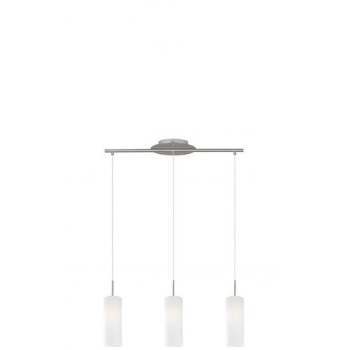 Eglo Viseča svetilka Eglo Troy 3 (3 x 40 W, 11 x 110 cm, bela/srebrna) Slike