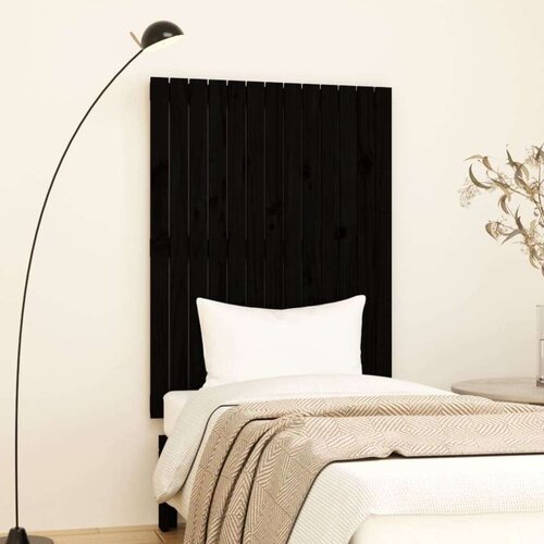  Zidno uzglavlje crno 82 5 x 3 x 110 cm od masivne borovine Slike