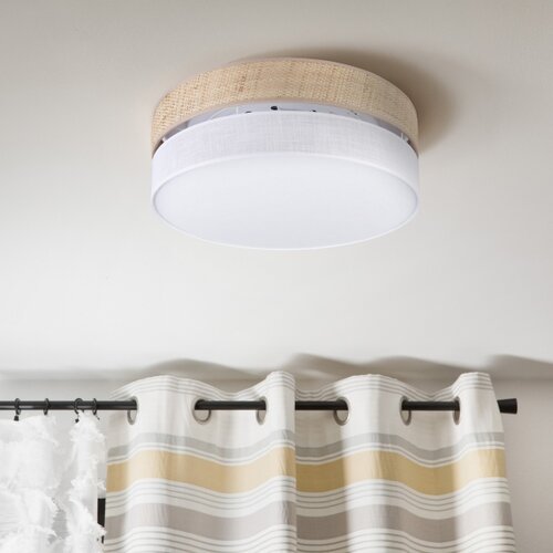  plafonska svetiljka sirja boho 2xE27/15W/230V, prečnik 45 cm, bež/bela Slike