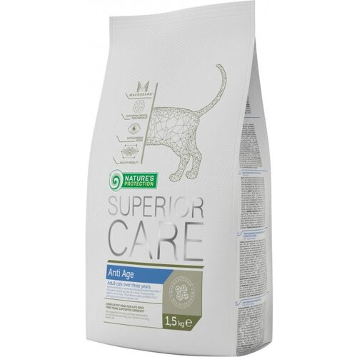 Nature's Protection suva hrana za mačke anti age 1.5kg Slike