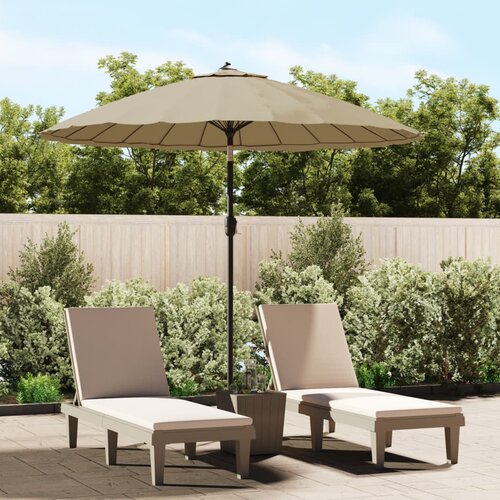  suncobran s aluminijskim stupom 270 cm smeđesivi Slike