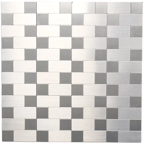 x samoljepljiva mozaik pločica sam 4MM87 (30,5 30,5 cm, metal, srebrne boje)