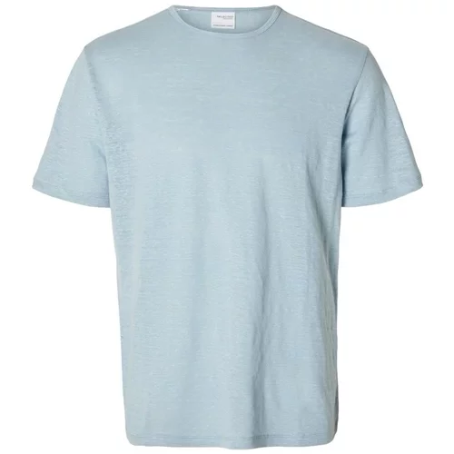 Selected T-Shirt Bet Linen - Cashmere Blue Plava