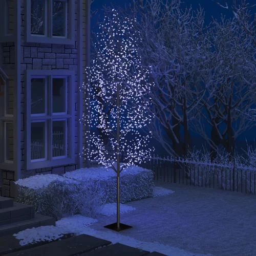 vidaXL božično drevesce 1200 LED lučk modri češnjevi cvetovi 400 cm