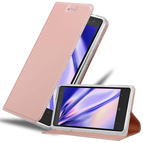 Cadorabo Ohi&scaron;je, združljivo z Nokia Lumia 1020 v klasična rožnata zlata - Za&scaron;čitni ovitek z magnetnim zapiranjem, stoječo funkcijo in režo za kartice, (20562355) Cene