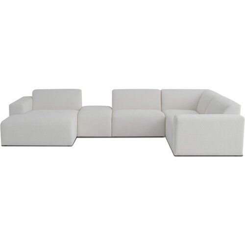 Scandic Bijela kutna garnitura od boucl&amp;eacute; tkanine (u obliku slova &amp;quot;U&amp;quot;) Roxy &amp;ndash; Slike