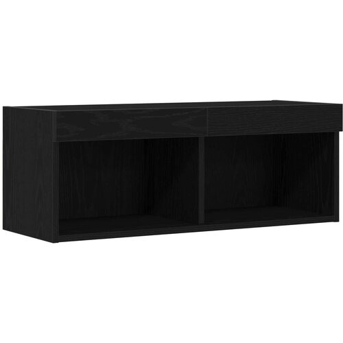  Set TV komoda Crni hrast 80 x 30 x 30 cm Konstruirano drvo Slike
