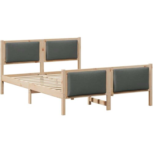 VidaXL Konstrukcija postelje z vzglavjem Temno siva 140 x 200 cm blago, (5000084545) Slike