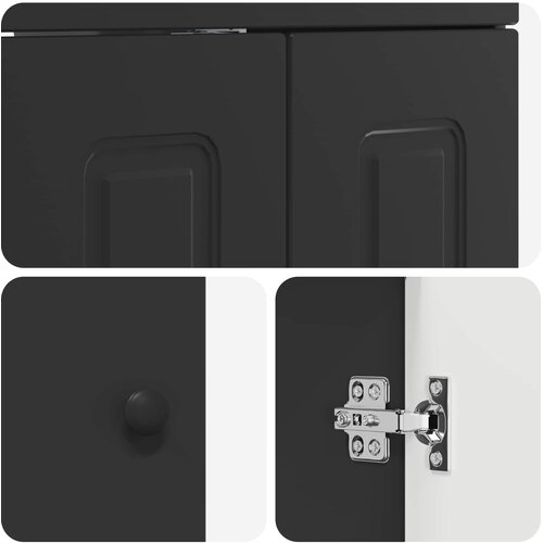  Set namje&amp;scaron;taja za kupaonicu Crna 78,5 x 37,5 x 81 cm Slike