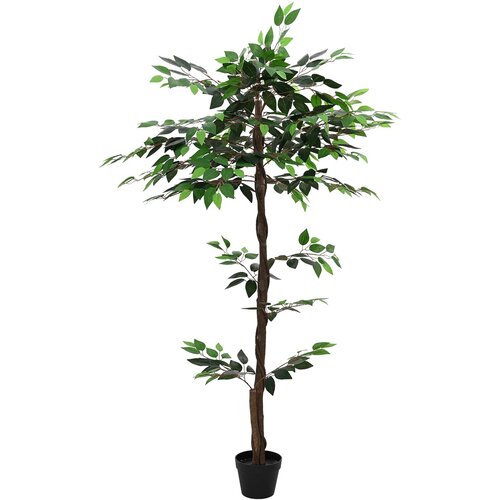  Umjetna ficus biljka Zelena 85 x 18 x 160 cm Tkanina i drvo Cene