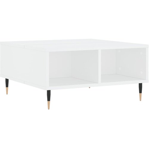 Maison Chic Klubska mizica - kavna mizica - Nizka mizica bela 60x60x30 cm inženirski les, (21753987) Slike