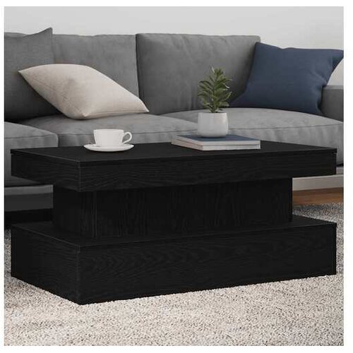 vidaXL Klub stolić s LED svjetlima crni hrast 90x50x40 cm - Crni hrast 90 cm Cijene
