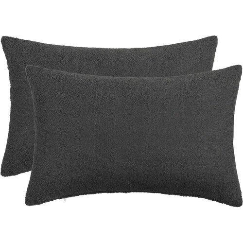  Presvlaka za jastuk 2 pcs HEERLEN Tamnosiva 40 x 60 cm Bouclé Cene