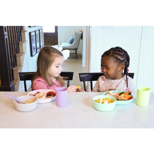 Melii Feeding Set jedilni set Pink, Purple, Grey 3 kos Slike