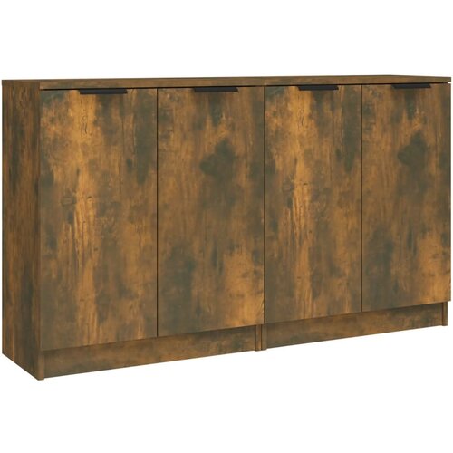 Maison Chic Komoda - Predalnik 2 kosa dimljen hrast 60x30x70 cm konstruiran les, (21722278) Cene