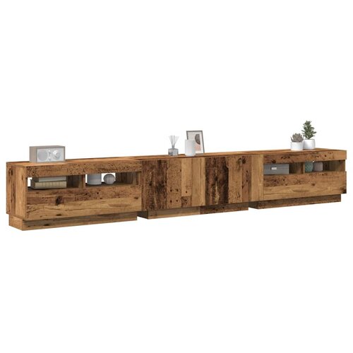 vidaXL TV ormarić LED boja drva 260x35x40 cm konstruirano drvo Cijene