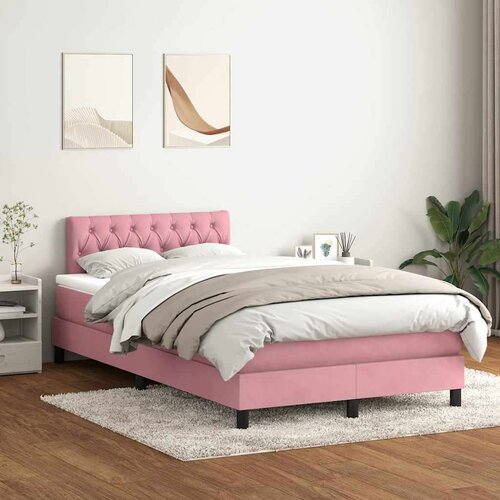 Box Spring postelja z vzmetnico Pink 120x220 cm Velvet, (22011273) Cene