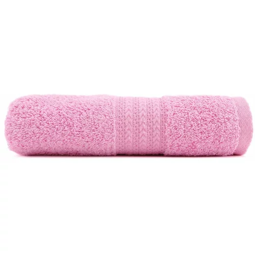 HOBBY Rožnata brisača iz čistega bombaža Sunny, 50 x 90 cm