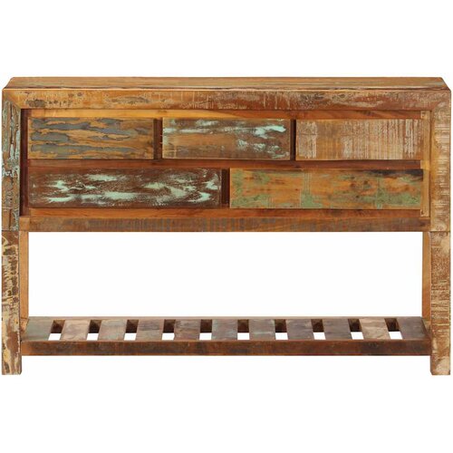  Komoda od masivnog obnovljenog drva 120 x 30 x 75 cm &amp;Scaron;arena Slike