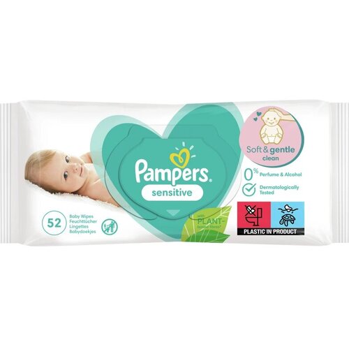 Pampers Sensitive dječje nježne vlažne maramice za osjetljivu kožu 52 kom Cene