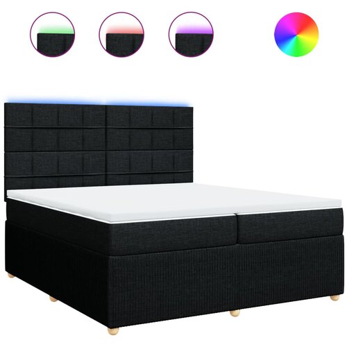 Maison Chic Box spring postelja - Vzmetna postelja z vzmetnico črn 200x200 cm blago SL16798, (21882277) Cene