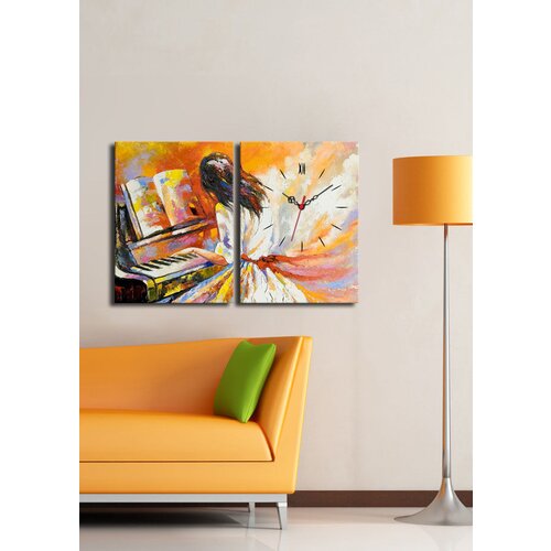 Wallity Zidni sat 2P3040CS-75, 64x40 cm, 2 dela Slike