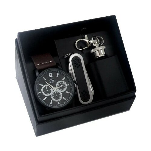 adam, poklon set, ručni sat i privezak, braon ( 505081 ) Slike