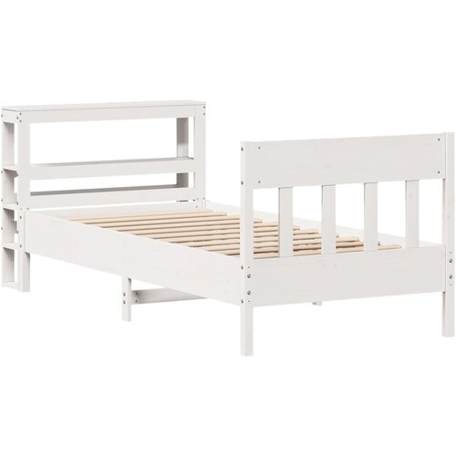 vidaXL Okvir kreveta bez madraca bijeli 75 x 190 cm masivna borovina Cene