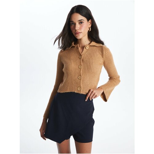 LC Waikiki Shirt Collar Plain Long Sleeve Women's Knitwear Cardigan Slike