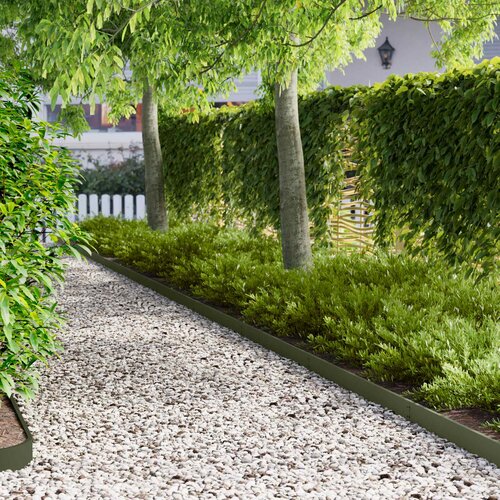 Ograda oko Travnjaka 20 pcs 103 x 10 cm Čelik Maslinastozelena Slike