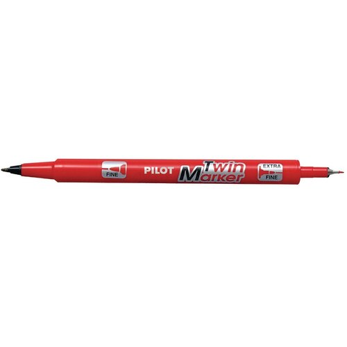 Pilot marker z dvojno konico, rdeč Cene